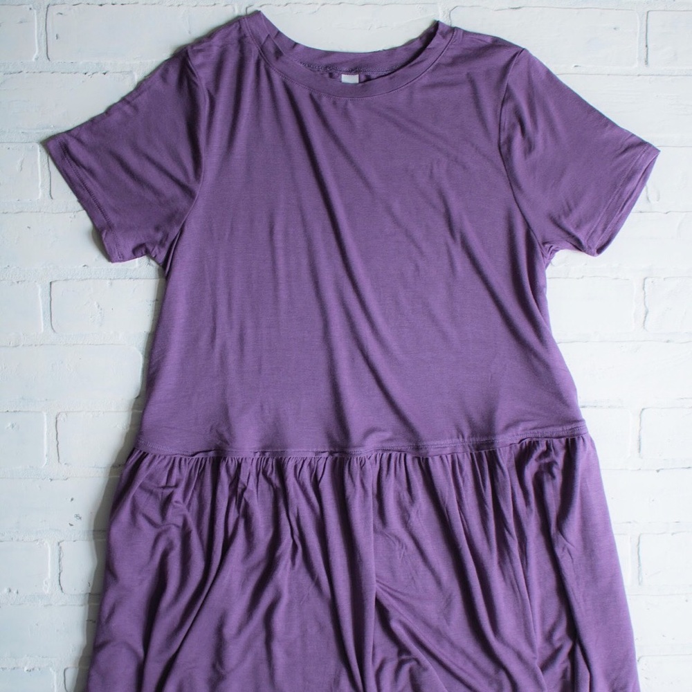 Ruffle Tee - Lilac